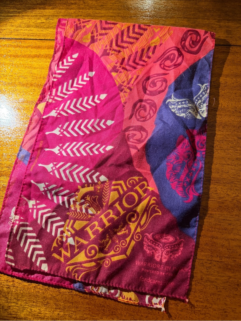Ford Breast Cancer Awareness Warrior Printed Scarf - Pink & Purple